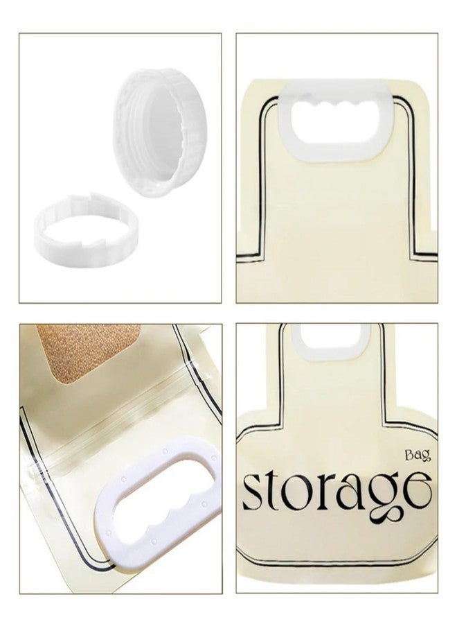 TUPERMAR Portable Storage Bag Grain Kitchen Storage Bags with Cap Handle Diameter Good Airtight Sealing Rice Wheat Beans Pulses Food Storage Basket Space Saving Moisture Proof - Image 4