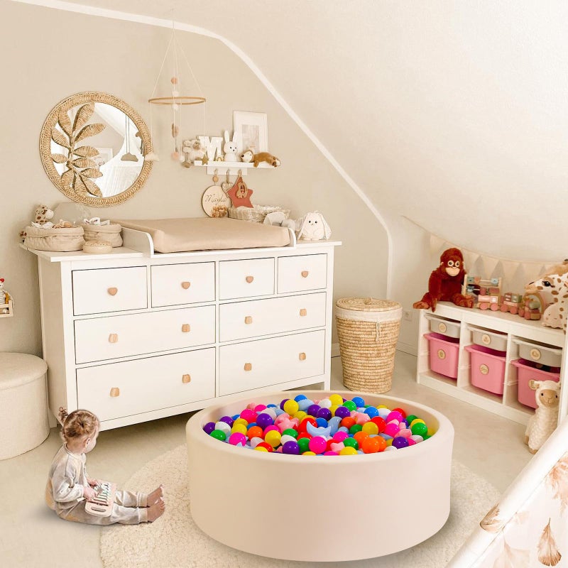 GOGOSO Star Heart Moon Ball Pit Balls  Shaped Play Balls for Ball Pit  100 200 500 1000 Crush Proof Bpa Free Kids Toddler Baby Pastel Pelotas Vibrant Rainbow Mix  100 - Image 2