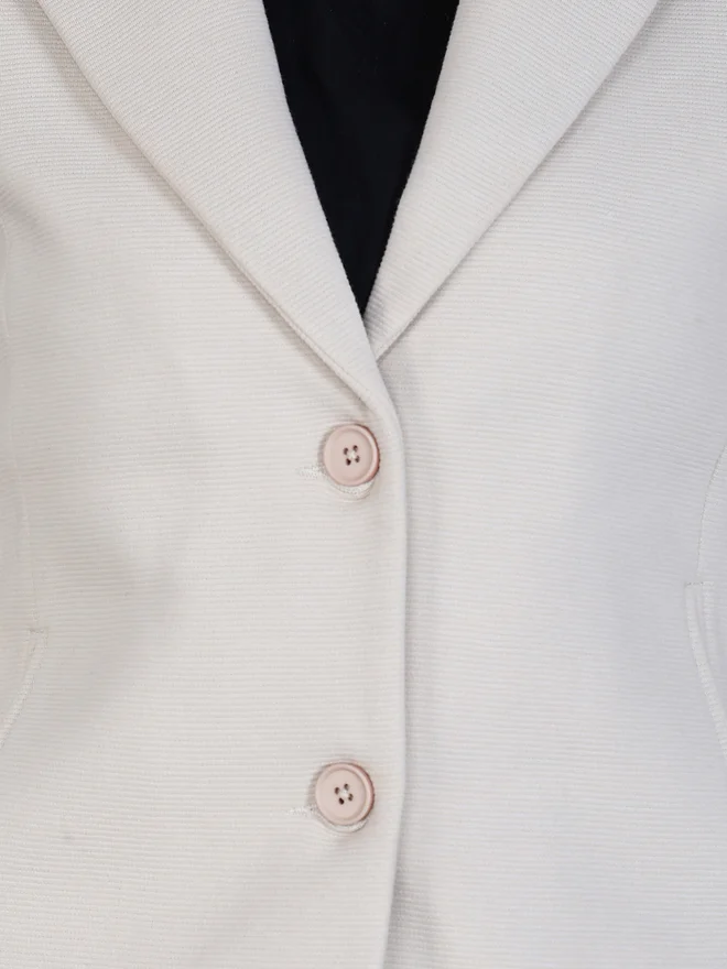 Fort Collins  Women Off-White Button-Up Blazer with Faux Fur Collar for Women | Best Price UAE