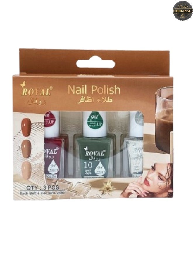 ROVAL 3 Pieces Nail Polish 25ML 
