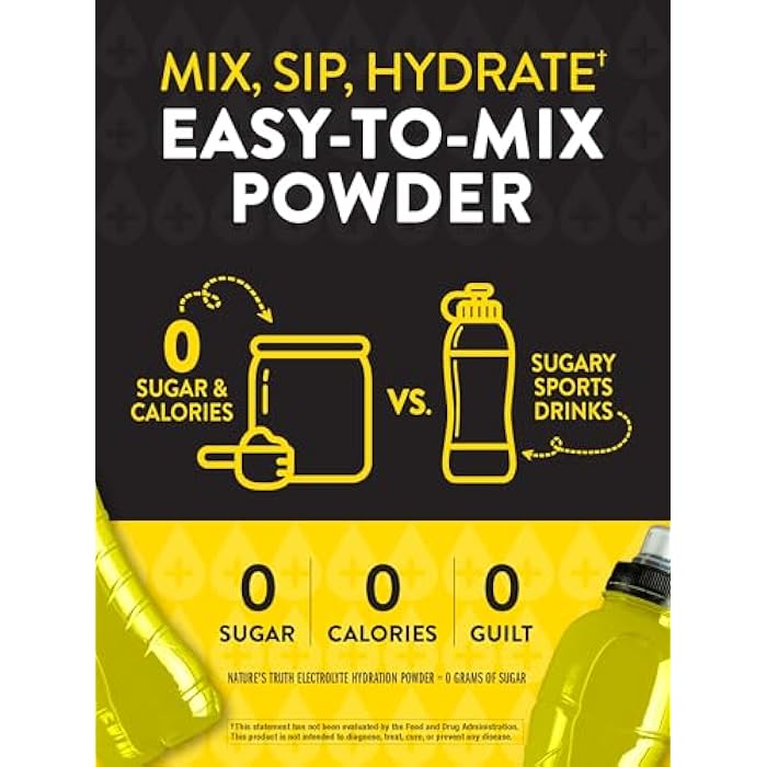 Nature's Truth Electrolytes Powder | No Sugar | with B Vitamins | Refreshing Lemon Flavor | Vegan, Non-GMO & Gluten Free Supplement for Hydration - Image 4