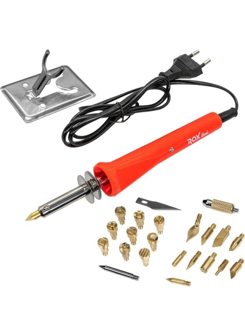 ROX Wood 0142 Wood Burning and Hobby Set 30 Watt - 27 Pieces  - Image 4