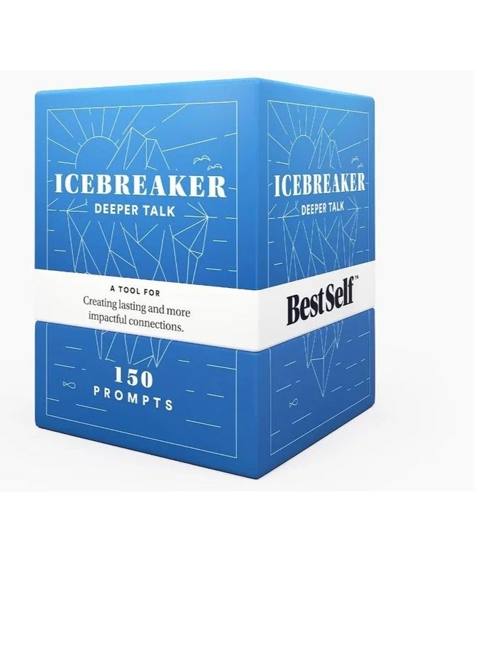 Conversation Starter lcebreaker Deeper Talk Deck by BestSelf - Powerful Conversation Cards To Grow And Strengthen Relationships By Cultivating Open Engaging And Meaningful Interactions - 150 Prompts