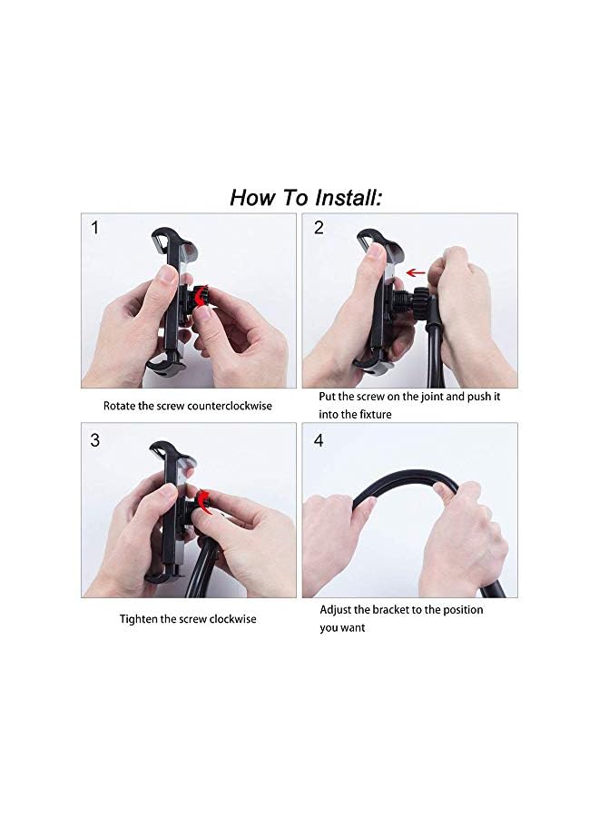 PROMASS Phone Holder Hanging on Neck, Juerly Lazy Mobile Phone Bracket Clip on Bed Flexible Desk Cell Phone Mount Stand Free Your Hands for 3.5''- 6.3'' Phone - Image 5