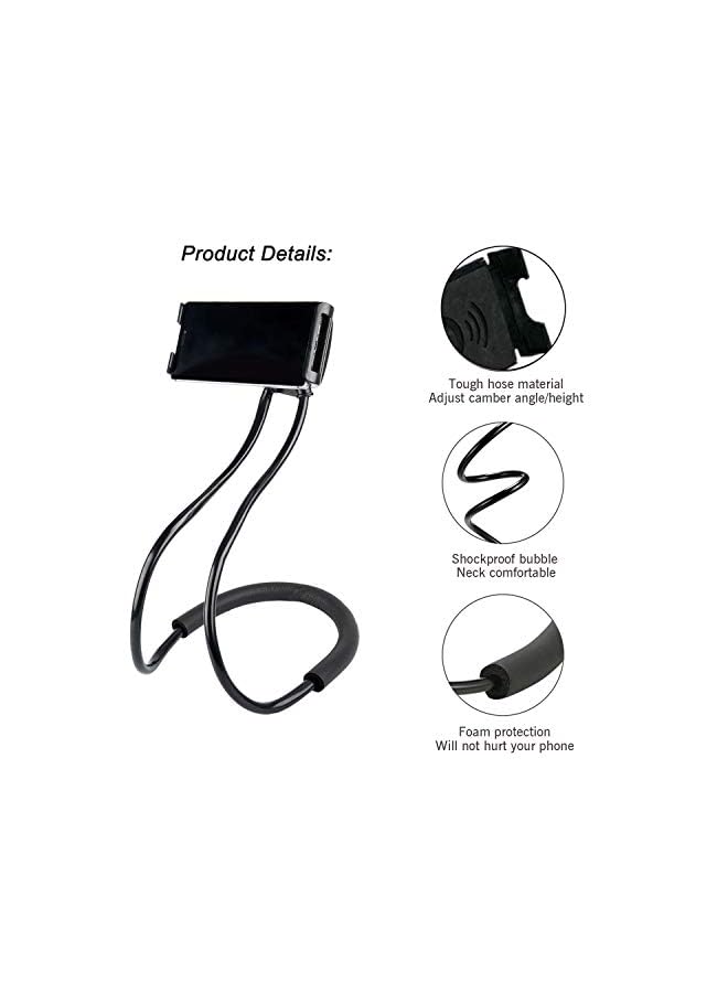 PROMASS Phone Holder Hanging on Neck, Juerly Lazy Mobile Phone Bracket Clip on Bed Flexible Desk Cell Phone Mount Stand Free Your Hands for 3.5''- 6.3'' Phone - Image 4