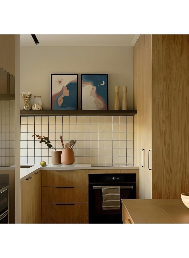 QUOTE - UNQUOTE ART Framed Art - Set of 2 - Women of Color - Moon and Sun - Beautiful Women - 34x44 cm - Black Frame - Image 3