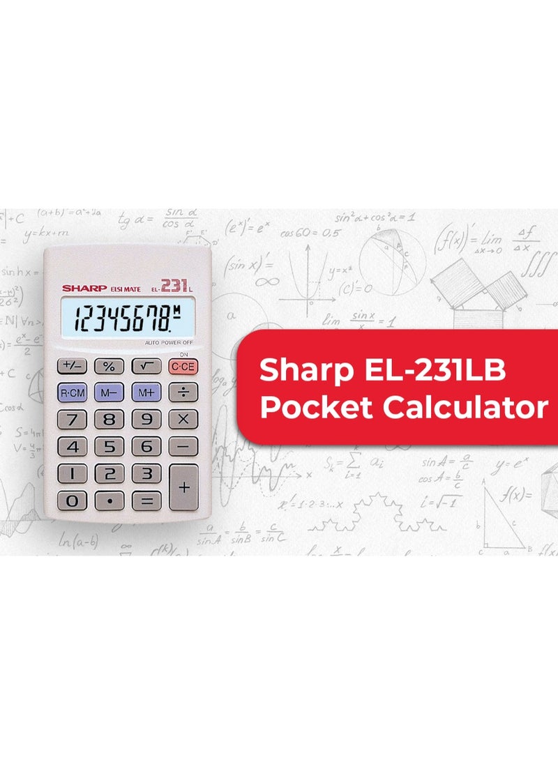 SHARP Sharp Pocket Calculator Grey  - Image 5