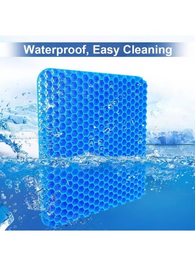 Gel Seat Cushion with Honeycomb Design, Breathable Chair Cushion with Non-Slip Cover for Office Chair, Car Seat, Wheelchair and Home Use - Image 2