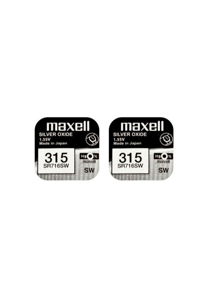 Maxell 2 Pieces Maxell 315/SR716SW 1.55 V Batteries