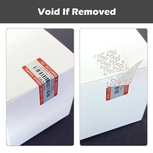 ILMBVM 120pcs Tamper Proof Barcode Stickers,Security Label, Warranty Void Sticker with Individual Serial Number,Sealing Label for Package(2x0.8 inches) - Image 3