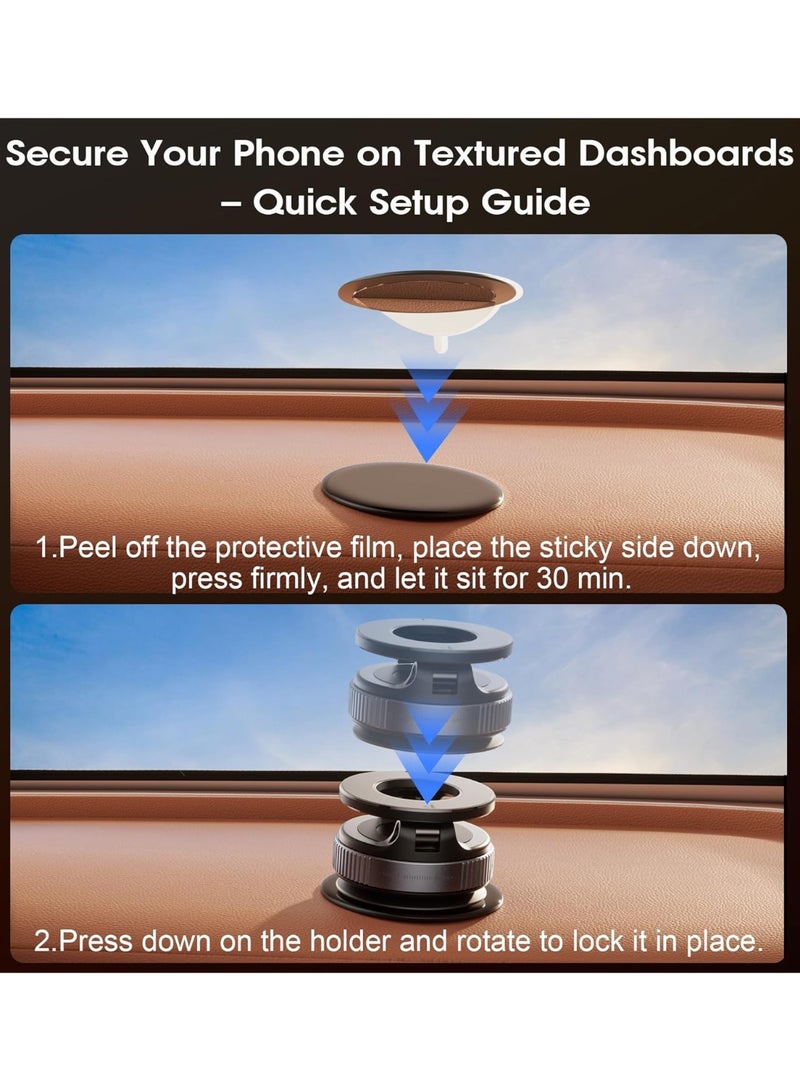 جديد ترقية 360 درجة قابلة للتعديل فراغ كوب امتصاص مغناطيسي حامل الهاتف السيارة، متوافق مع حامل الهاتف MagSafe، مناسبة لأجهزة آيفون وأندرويد، السيارات / صالات الرياضة / المرايا / الأسطح الناعمة - Image 4