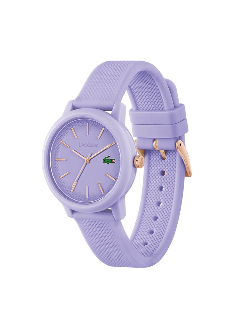 LACOSTE ساعة يد نسائية من السيليكون ذات شكل دائري تناظرية 2001317 - 36 ملم  - Image 2