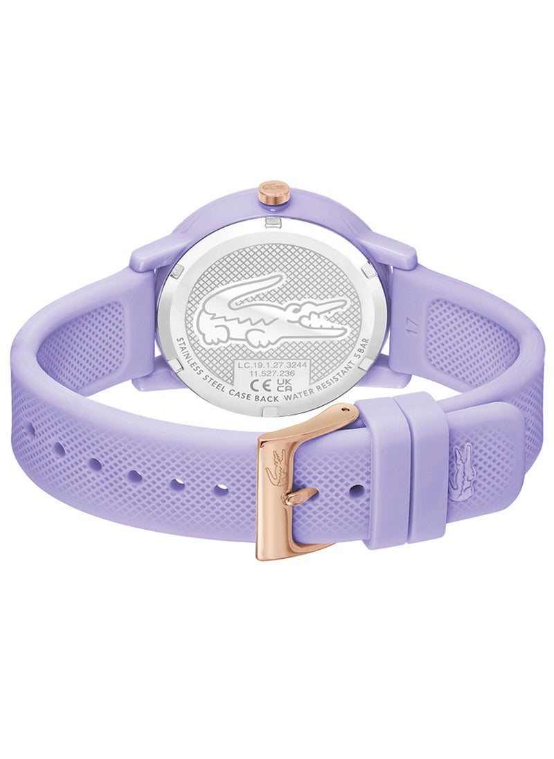 LACOSTE ساعة يد نسائية من السيليكون ذات شكل دائري تناظرية 2001317 - 36 ملم  - Image 3