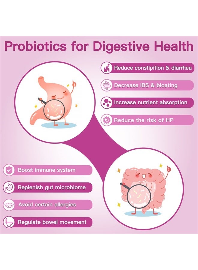 ZEBORA Probiotics for Women Digestive Health, 50 Billion CFU, 13 Strains, Women's Probiotics Powder with Cranberry for Urinary & Vaginal Health, Probiotics & Prebiotics for Gut and Immune Health, 30 Bags - Image 4