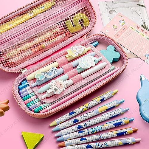Parshya Plastic Eva 3D Small Pencil Case Pouch, Large Capacity Rabbit Pen And Pencil Bag With Compartment, Kawaii Stationery School Pouch With Zipper For Kids And Student - Purple - Image 5