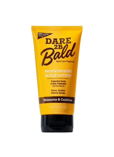 Dare 2B Bald Moisturizing Scalp Lotion | Bald Head Care Regime | Condition, Protect, and Treat the Scalp Against Flaking | Bald Head Moisturizer for Men- 4.75 OZ