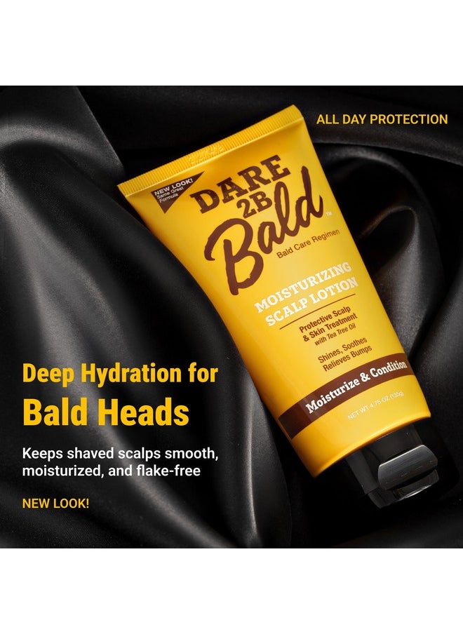 Dare 2B Bald Moisturizing Scalp Lotion | Bald Head Care Regime | Condition, Protect, and Treat the Scalp Against Flaking | Bald Head Moisturizer for Men- 4.75 OZ