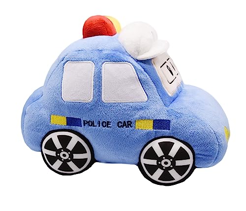 YONLIT Soft Plush Police Car Stuffed Toy Super Cute Blue Squad Cars Plushie Excellent Gifts for Kids or Birthday Party 11 Inches Police Car - Image 5
