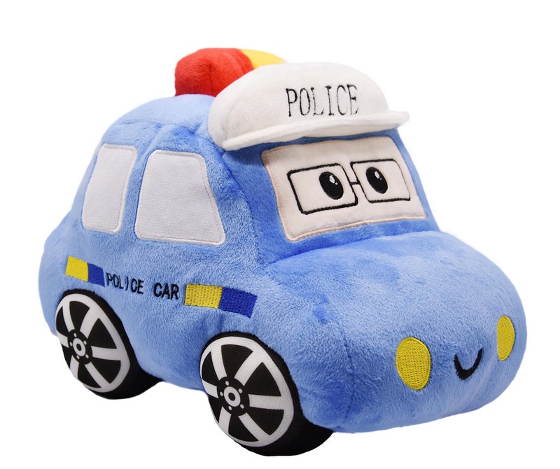 YONLIT Soft Plush Police Car Stuffed Toy Super Cute Blue Squad Cars Plushie Excellent Gifts for Kids or Birthday Party 11 Inches Police Car - Image 3