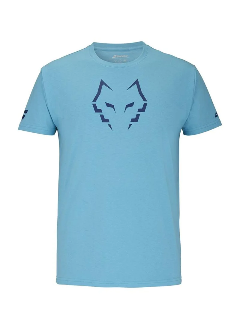 بابولات Babolat Padel Cotton Tee J. Lebron-6Ms25442-4124, Color - Blue, (French Brand)
