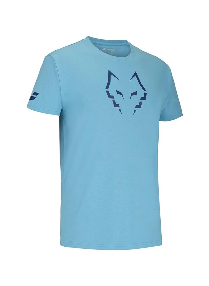 بابولات Babolat Padel Cotton Tee J. Lebron-6Ms25442-4124, Color - Blue, (French Brand)