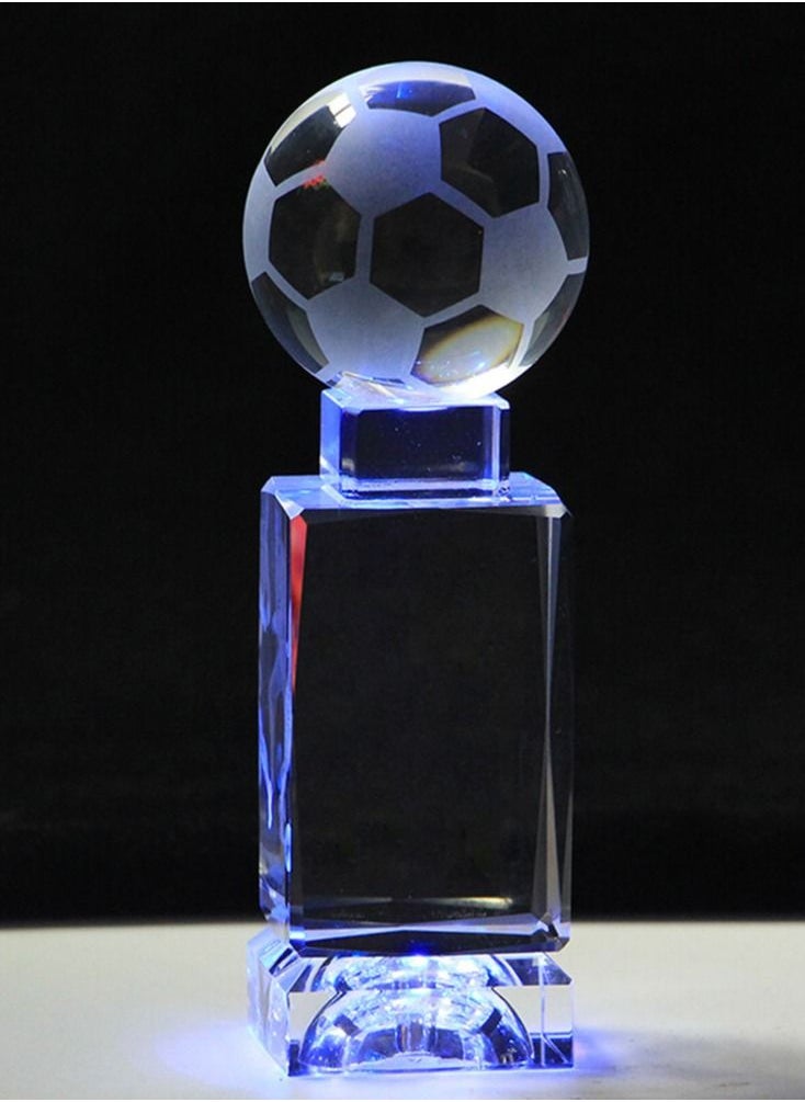 Astylway Crystal Table Lamp Football  RGB Color Changing Night Light K9 Crystal Ball Night Lamp with Base  - Image 2