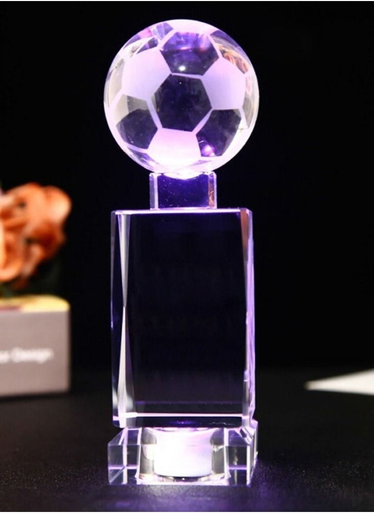 Astylway Crystal Table Lamp Football  RGB Color Changing Night Light K9 Crystal Ball Night Lamp with Base  - Image 5