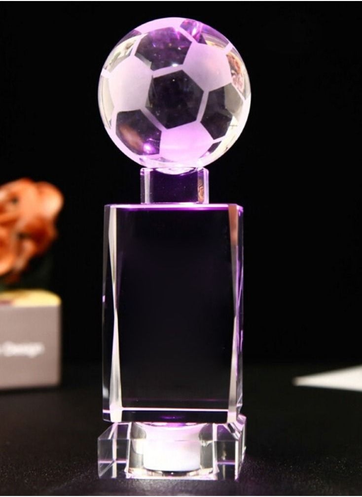 Astylway Crystal Table Lamp Football  RGB Color Changing Night Light K9 Crystal Ball Night Lamp with Base  - Image 3