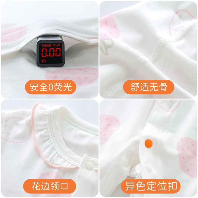 Henan Yili Baby Summer Thin Clothes Baby Summer Jumpsuit Pajamas Girls Short-Sleeved Romper Summer Clothes - Image 3