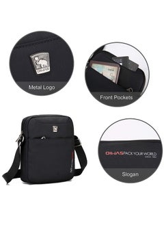 OIWAS Man Bags for Men Travel Shoulder Bag Waterproof Cross Body Phone Bag with Long Strap Wallet Pouch Hold 7.9 inch Tablet iPad Kindle Black  - Image 3