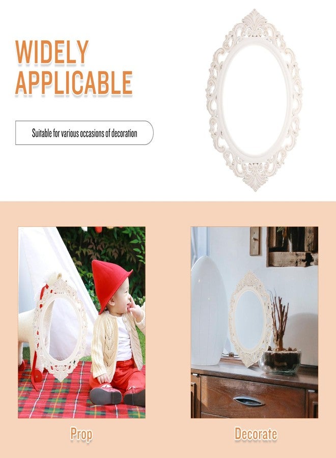 DIYEAH Vintage Picture Frames European Style Antique Frames Resin Oval Jewelry Display Frame Wall Hanging Photo Frame for Home Wedding Hotel Decor - Image 4
