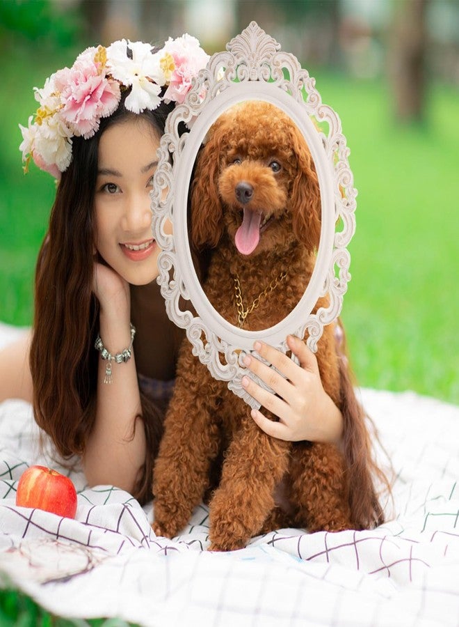 DIYEAH Vintage Picture Frames European Style Antique Frames Resin Oval Jewelry Display Frame Wall Hanging Photo Frame for Home Wedding Hotel Decor - Image 2