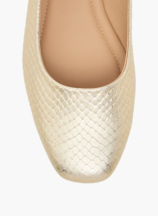 Flora Bella By Shoexpress Women's Animal Textured Slip-On Ballerina Shoes Ramadan Collection - Image 4