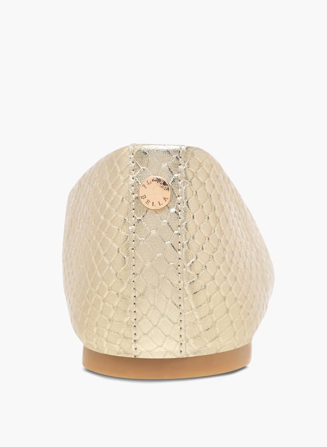 Flora Bella By Shoexpress Women's Animal Textured Slip-On Ballerina Shoes Ramadan Collection - Image 5