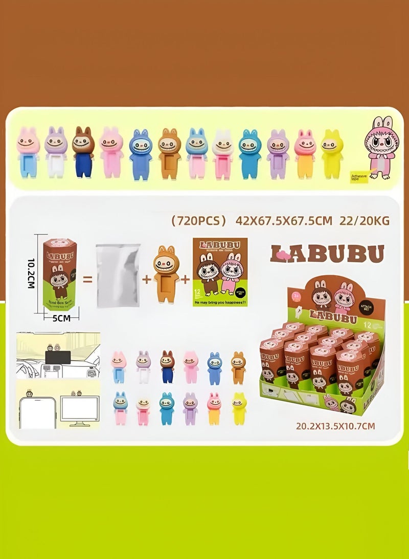 Wtech Labubu - Pop Attach Me (for 3+ Age) 12 in 1 Different Kinds of Labubu's in each Pack that may Contain Secret with Surprising Colors - Image 2
