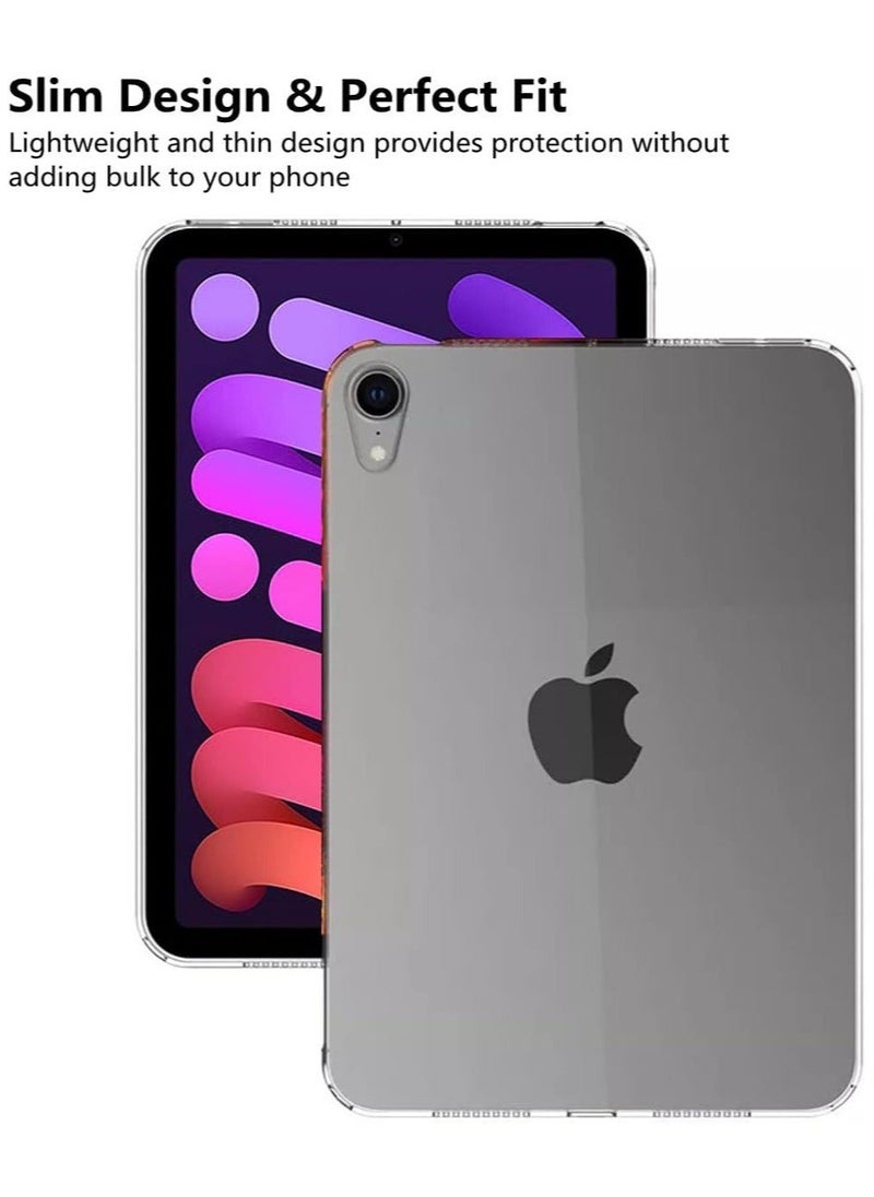vesus Compatible with iPad Mini 6 Clear Case, Ultra-Thin Transparent Soft TPU Back Cover Flexible Protective Skin Case for 8.3" iPad Mini 2021 6th Generation (Clear) - Image 4