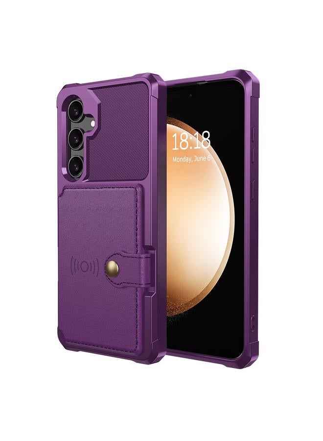 اس-توب جراب لهاتف Samsung Galaxy S24+ 5G محفظة مغناطيسية وحقيبة بطاقات جلدية وحافظة هاتف - Image 2