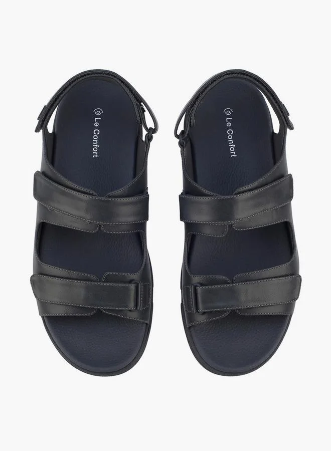 Le Confort Men Textured Hook & Loop Sandals