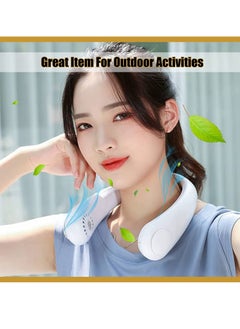 Generic Portable Neck Fan - Bladeless - Rechargeable - Wearable - Expandable to Fit All Neck Sizes - Quiet Fan - Stylish Professional 2022 Grade - Up to 9 Hours of Battery Life - 3 Different Fan Speeds  - Image 1