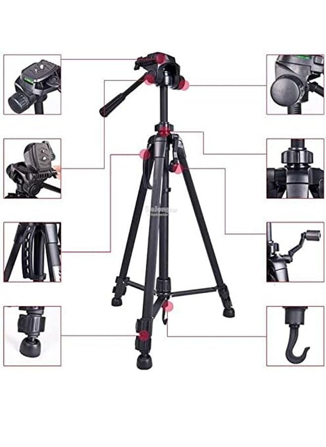 PADOM - Padom WT-3520 Tripod Aluminum Camera Tripod Monopod with 360-Degree Rotatable Center Column and Ball Head, Quick Shoe Plate, Bag for DSLR Camera, Video Camcorder, Travel - Image 1