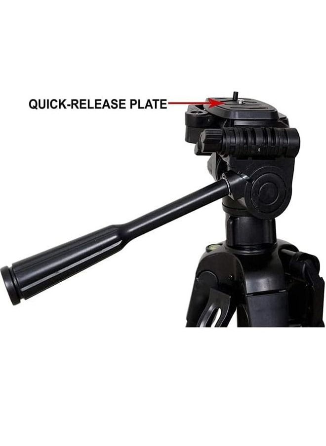PADOM - Padom WT-3520 Tripod Aluminum Camera Tripod Monopod with 360-Degree Rotatable Center Column and Ball Head, Quick Shoe Plate, Bag for DSLR Camera, Video Camcorder, Travel - Image 1