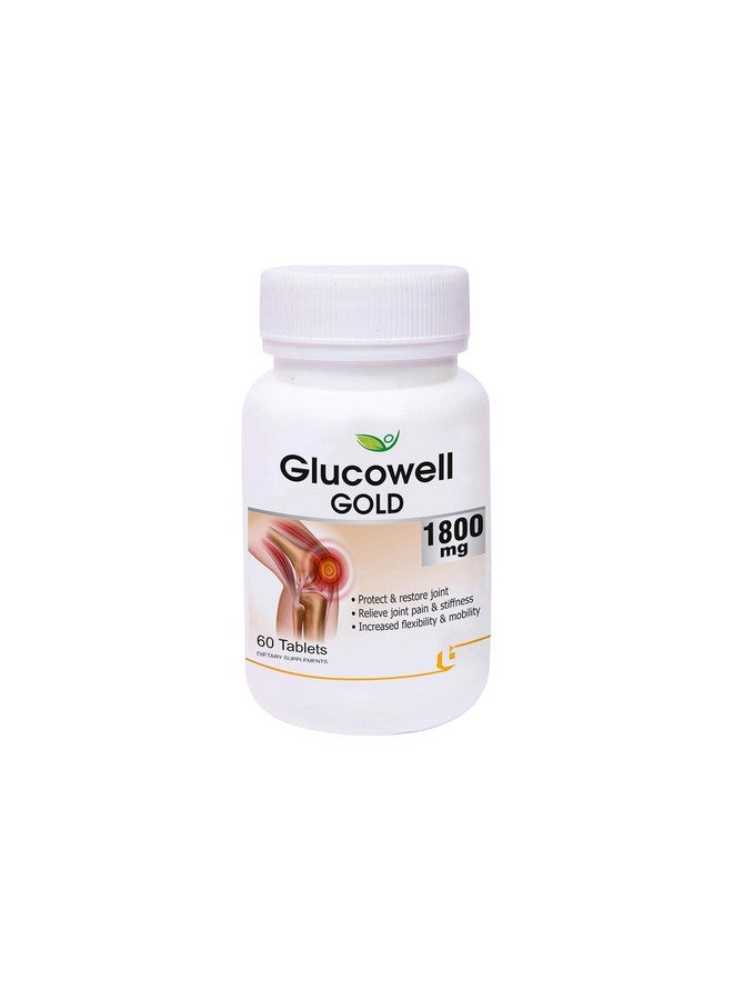 Biotrex Nutraceuticals Glucowell GOLD 1800mg - Maximum strength of Glucosamine with MSM (60 Tablets) - Image 1