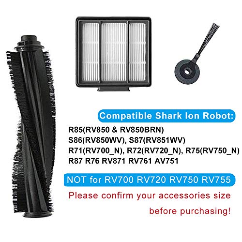 Mochenli Replacement Parts for Shark ION Robot AV751 AV752 AV753 S87 R85 RV850, RV850WV Vacuum Cleaner Accessory Kit Pack of 6 Side Brushes,3 HEPA Filters,1 Primary Filter,1 Main Brush - Image 2