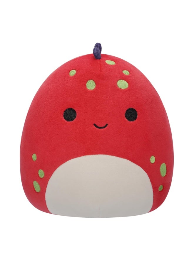Squishmallows 7.5-Inch Dolan the Red Dino with Green Spots Plush Toy - Image 1