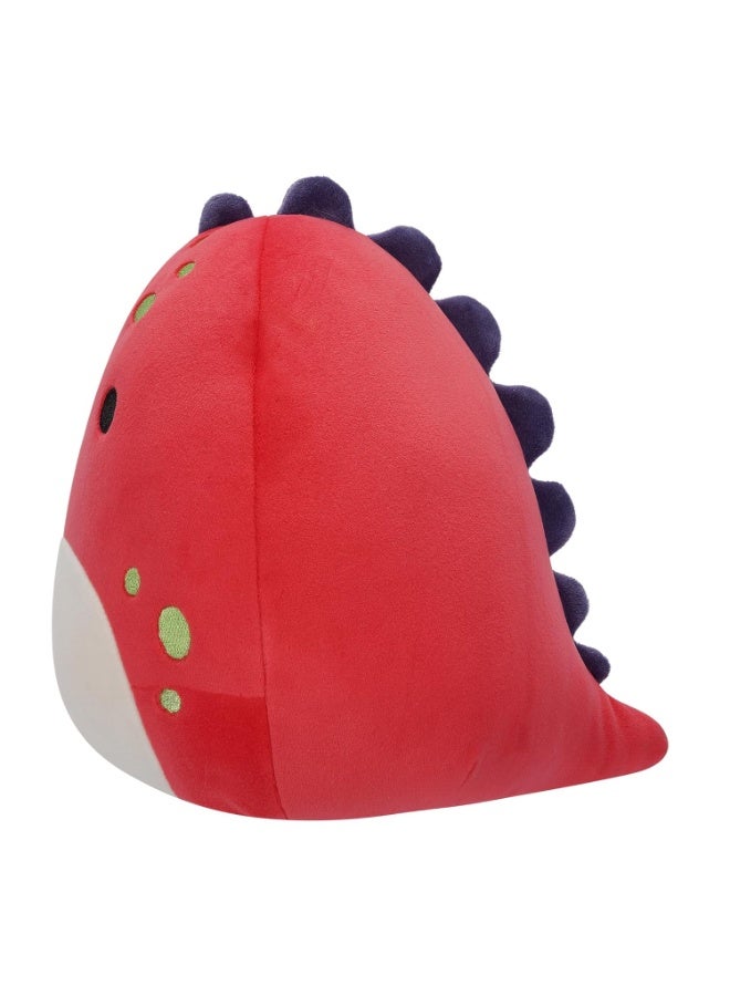 Squishmallows 7.5-Inch Dolan the Red Dino with Green Spots Plush Toy - Image 3