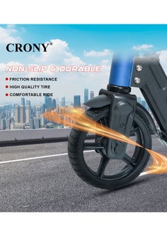 Crony S32 Children's E-Scooter,130W Motor, 10-16KM/H Speed, 21V/2.5AH Battery, 5-8KM Range, Foldable & Portable, Aluminum Alloy Frame, LED Display & Lights, Foot Brake, Safe Electric Skateboard for Kids, Teens, and Young Riders, Easy-to-Use for Beginners Electric Scooter, Eco-Friendly Battery-Powered Ride for Children, Lightweight Kids Motorized Scooter, Electric Kick Scooter for Toddlers, Small & Kid-Friendly E-Scooter, 100KG Max Load, LED Light Base, Safe Braking System, Ideal for Short Commutes, Charging Time 2-3 Hours, Compact Design for Easy Storage, Easy Folding Mechanism, Durable and Sturdy Frame, Perfect Scooter for Outdoor Adventures, Youth Electric Rideable, Portable Electric Scooter with Safety Features, Ideal for Kids Who Want to Explore, Fun and Practical Scooter for Family Rides, Suitable for Youth Riders, Electric Scooter with Speed Control for Safe Riding, Perfect Gift for Kids and Teens，Blue  - Image 4