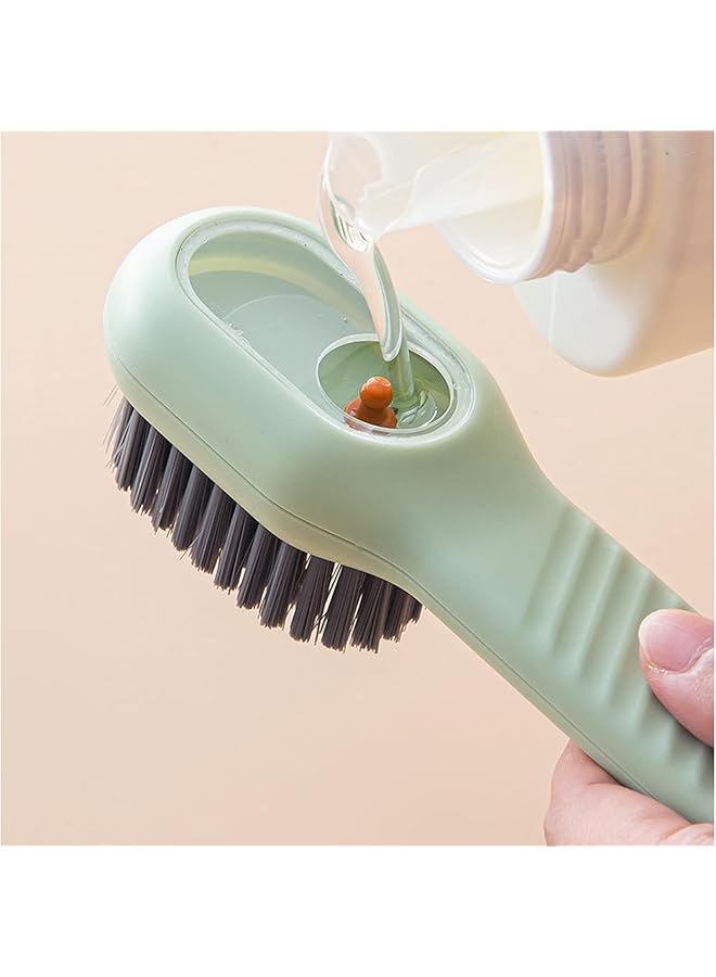 erorex 2 Pack Laundry Shoe Cleaning Brush with Soap Dispenser, Scrub Brush for Clothes, Shoes, Bathroom, and Household Stain Remova, Blue+white - Image 1