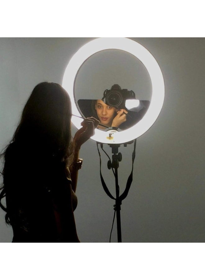 LED Ring Light with 360° Rotation and Tall Tripod Stand – Dimmable 5500K Lighting for Live Streaming & Photography - Image 2