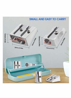 Y&D 2Pcs Handheld Manual Metal Pencil Sharpener, Single hole and Double Perfect for Use in Schools, Offices, Homes, Art Projects  - Image 5
