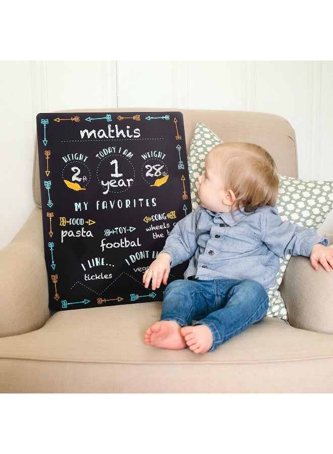 Tiny Ideas Tiny Idea’s Arrows Baby Milestone Chalkboard, Gender-Neutral Baby Photo Prop, Baby Décor Accessory, Black - Image 3